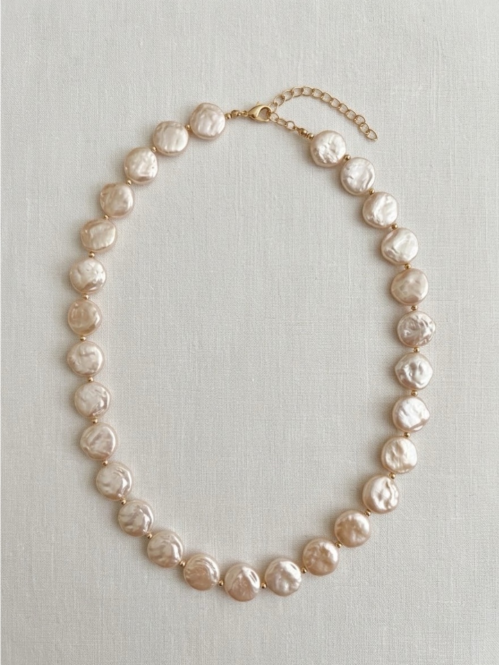Anthropologie “Freshwater Pearl Disc Cluster” Baroque Repeating Beaded Necklace - Picture 10 of 11